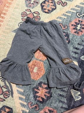 Matilda Jane Heather Blue Ruffle Hem Knit Pants